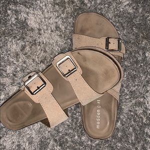 Madden Girl double strap slide on sandals